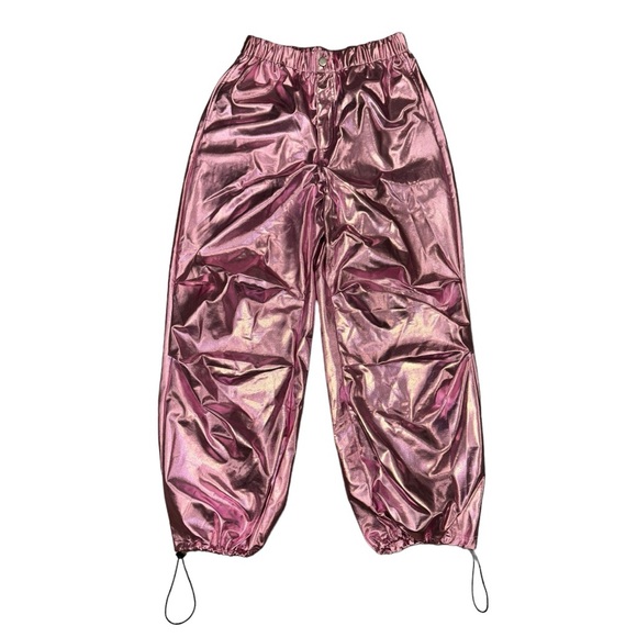 Cider Pants - Cider Metallic Pink Parachutes Pants Size Medium